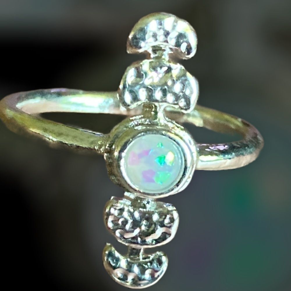 Moon Phases Opal Ring 
